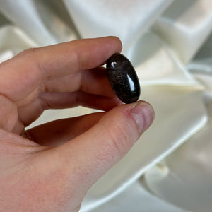 High End Black Moonstone Shiva Carving B