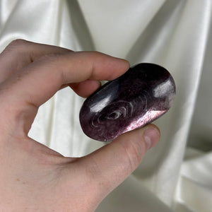 Flashy Gem Lepidolite Palmstone