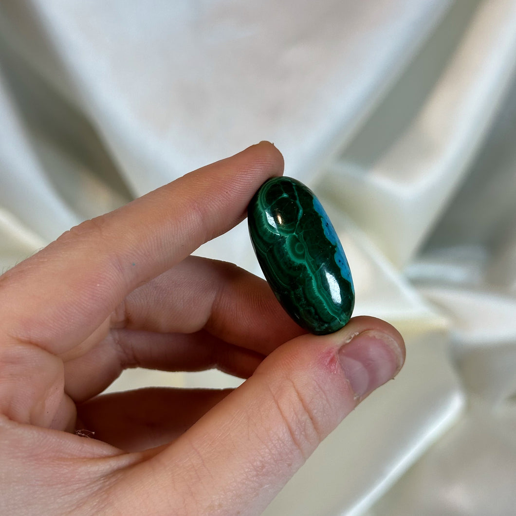 Malachite Chrysocolla Shiva Carving B