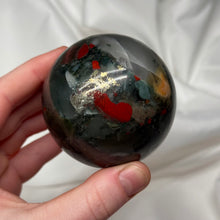Load image into Gallery viewer, African Bloodstone with Pyrite Sphere
