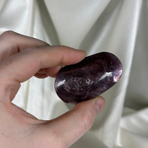 Flashy Gem Lepidolite Palmstone