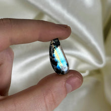 Load image into Gallery viewer, Rainbow Moonstone with Tourmaline Cabochon N
