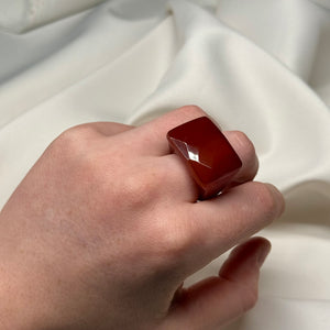 Size 8 Carnelian Ring