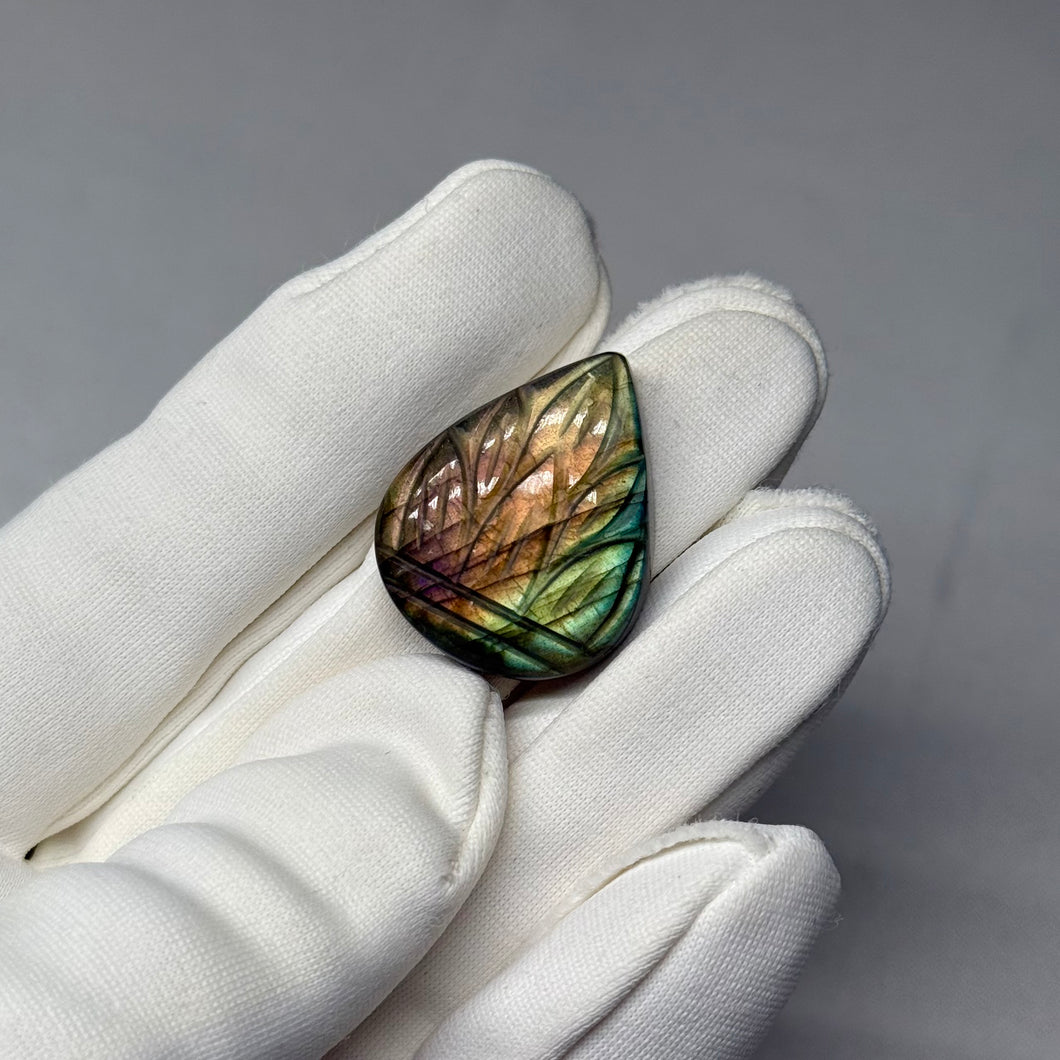 Carved Labradorite Cabochon 32.68ct
