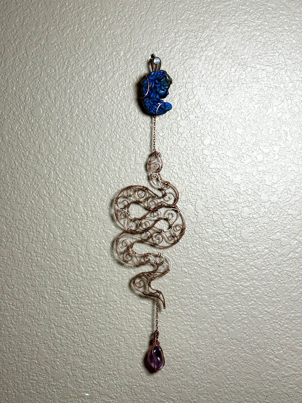 “Medusa” Wire Wrapped Wallhanging