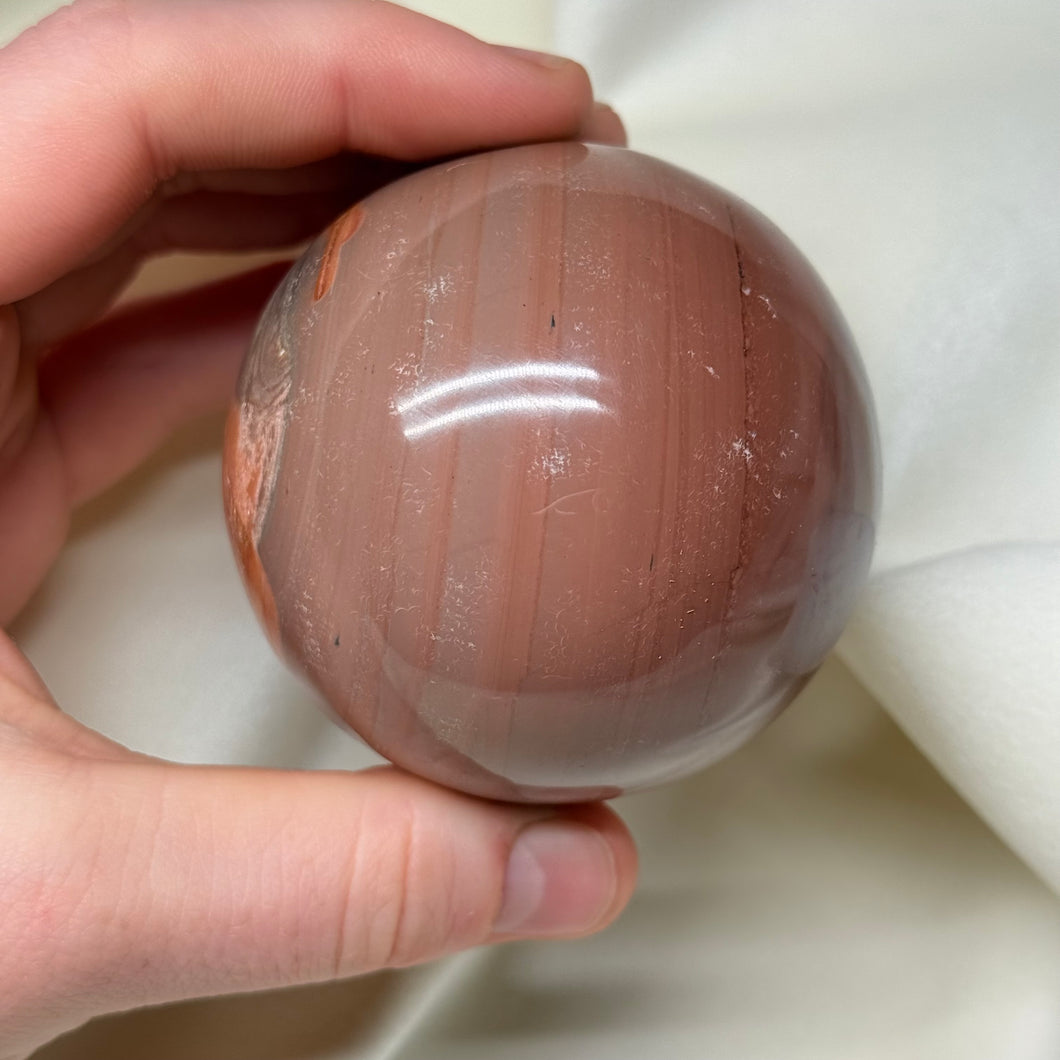 Deep Pink Polychrome Jasper Sphere