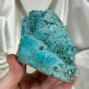 Botryoidal Chrysocolla with Malachite Plate