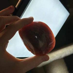 Gel Rhodochrosite Freeform with Natural Heart