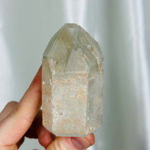 Load image into Gallery viewer, Lithium x Chlorite Quartz Partially Polished Tower D
