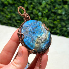 Load image into Gallery viewer, “The Tiger’s Eye” Wire Wrapped Wallhanging
