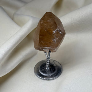 Partially Polished Citrine Freeform on Stand