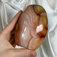 Load image into Gallery viewer, “Portal” Peachy Striped Carnelian Freeform
