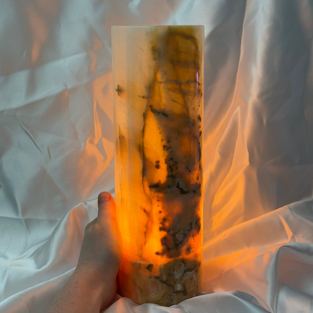 XL Banded Calcite Lamp A