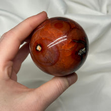 Load image into Gallery viewer, Pop of Purple Carnelian Sphere (12.4oz)
