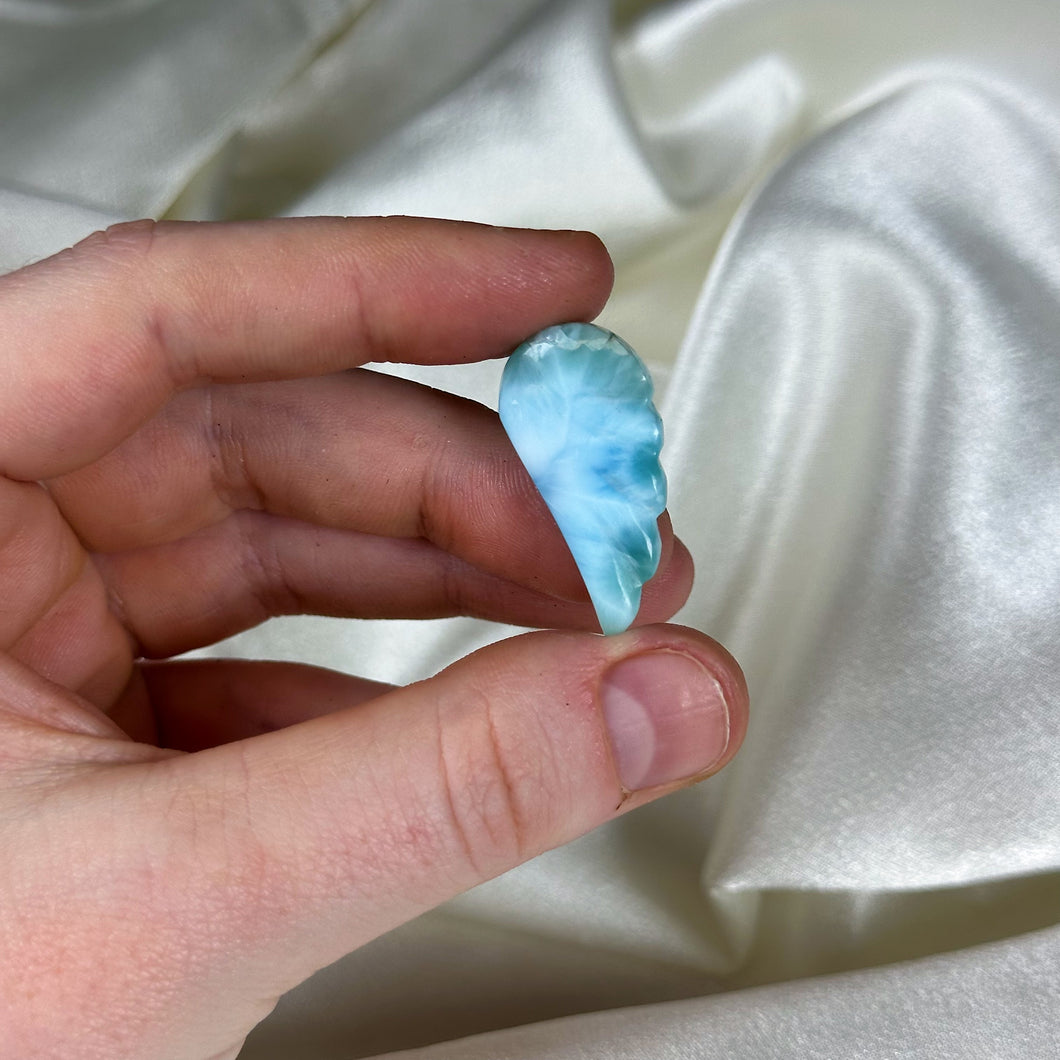 Larimar Wing Carving A