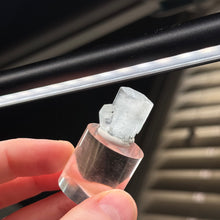 Load image into Gallery viewer, Aquamarine Specimen with Black Tourmaline on Stand C
