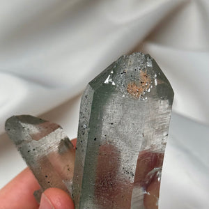 Himalayan Quartz Cluster with Chlorite Dusting and Anatase