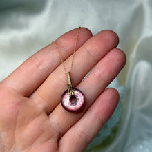 Load image into Gallery viewer, Gold-Fill Gem Lepidolite Donut Necklace B
