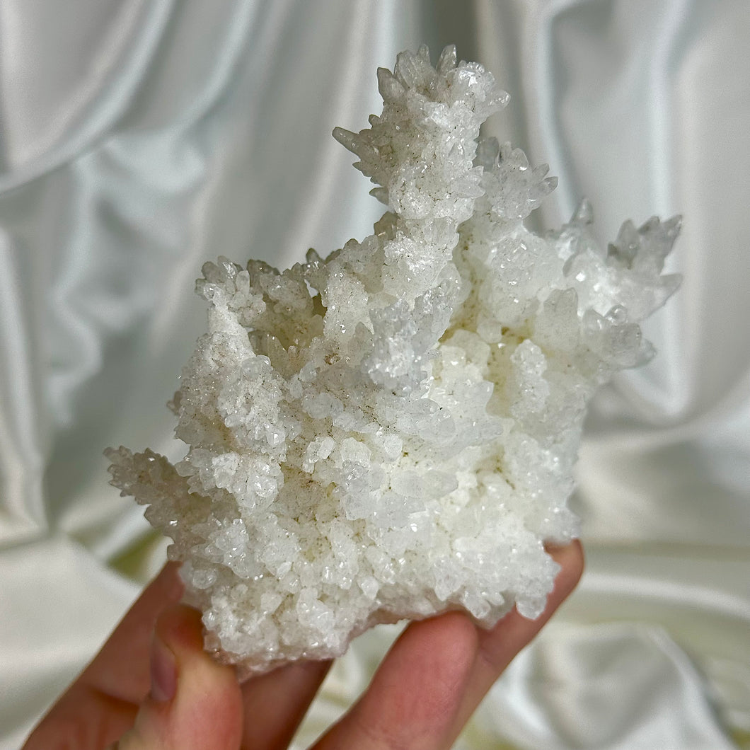 Intricate Icy Calcite Cluster A