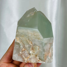 Load image into Gallery viewer, Lithium x Chlorite Quartz Partially Polished Tower I (1lb 1oz)
