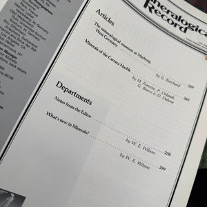 Vintage The Mineralogical Record FF (1987)