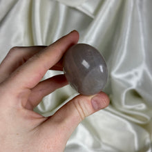 Load image into Gallery viewer, Muted Blue-Grey Rose Quartz Palmstone
