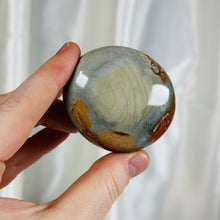 Load image into Gallery viewer, Blue Speckled Polychrome Jasper Palmstone
