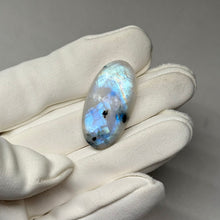 Load image into Gallery viewer, Rainbow Moonstone Cabochon with Tourmaline 34.7ct
