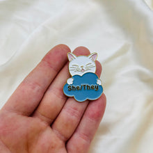 Load image into Gallery viewer, “She/They” Enamel Pin
