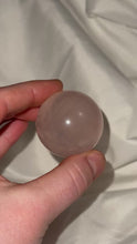 Load and play video in Gallery viewer, Baby Pink Mozambique Rose Quartz Sphere with continual Asterism
