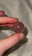 Load and play video in Gallery viewer, Deep Berry Pink Mozambique Rose Quartz Sphere with Asterism
