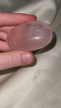 Load and play video in Gallery viewer, Star Rose Quartz Palmstone H
