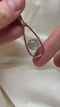 Load and play video in Gallery viewer, Labradorite Fidget Pendant in Copper B
