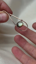 Load and play video in Gallery viewer, Black Mother of Pearl Cat Fidget Pendant in Rose Gold Fill
