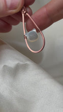 Load and play video in Gallery viewer, White Mother of Pearl Cat Fidget Pendant in Copper
