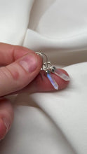 Load and play video in Gallery viewer, Sterling Silver Rainbow Moonstone Dangle Earrings B
