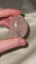 Load and play video in Gallery viewer, Star Rose Quartz Palmstone D

