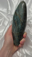 Load and play video in Gallery viewer, Bright Blue Labradorite Freeform (1lb 3oz)
