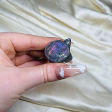 Load image into Gallery viewer, Rare Purple/Pink Labradorite Turtle Carving 14
