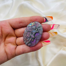Load image into Gallery viewer, Rare Vivid Purple Flash Labradorite Fae Portal Carving
