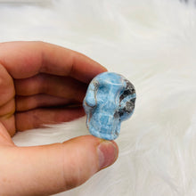 Load image into Gallery viewer, Top Quality Larimar Skull Carving
