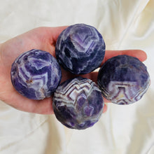 Load image into Gallery viewer, XL Amethyst Full Moon Sphere Carvings (1)
