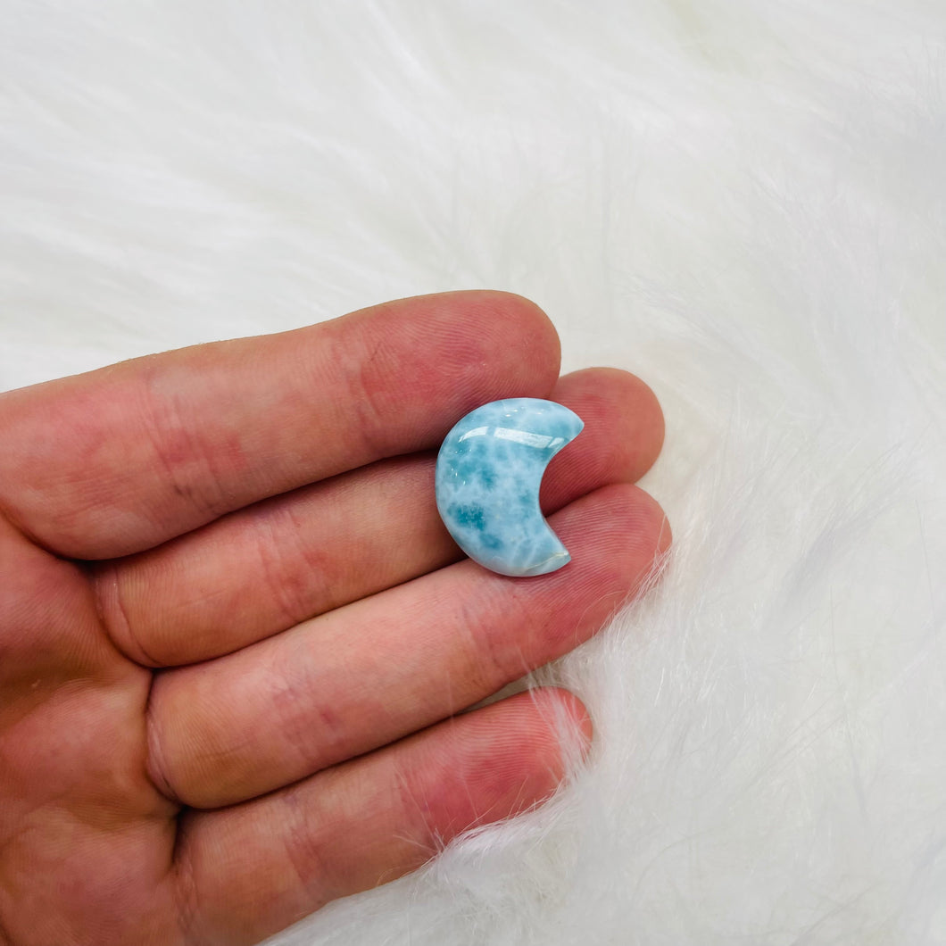 Top Quality Larimar Moon Carving 7