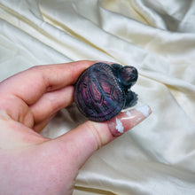 Load image into Gallery viewer, Rare Purple/Pink Labradorite Turtle Carving 2
