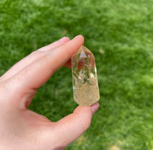 Load image into Gallery viewer, Stunning 1.7oz Natural Citrine Tower with Rainbow Sparkles and a Lovely Yellow Tone
