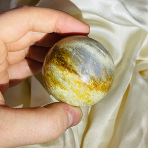 Sunstone in Moonstone “Belomorite” Sphere 5
