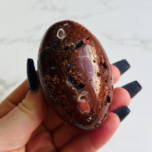 Load image into Gallery viewer, XL Red Ocean Jasper Shiva Shape Carving 1
