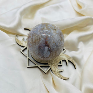 Triple Moon Goddess wooden sphere stand (1)