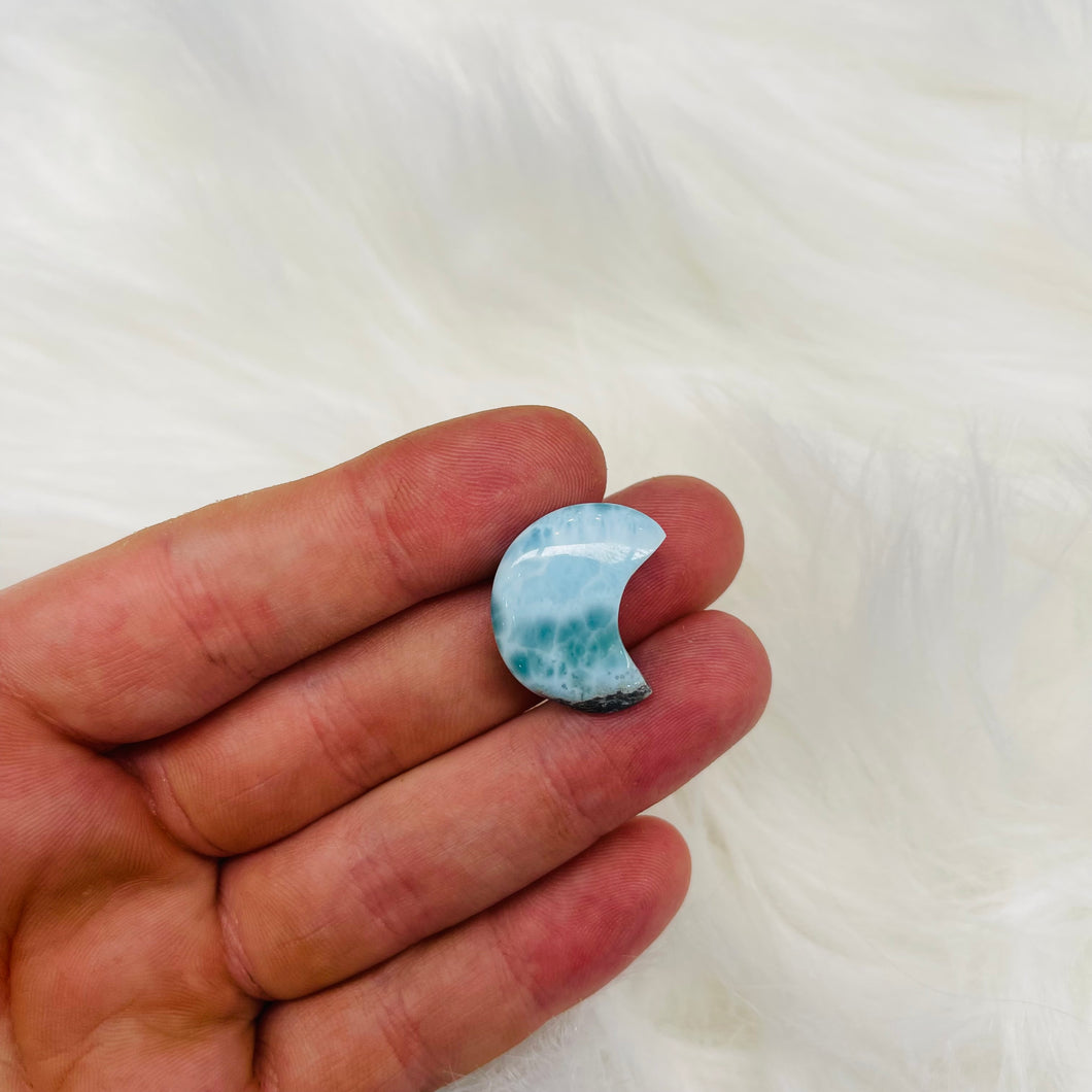 Top Quality Larimar Moon Carving 11