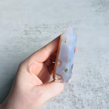 Load image into Gallery viewer, Pastel Blue Flower Agate Tower
